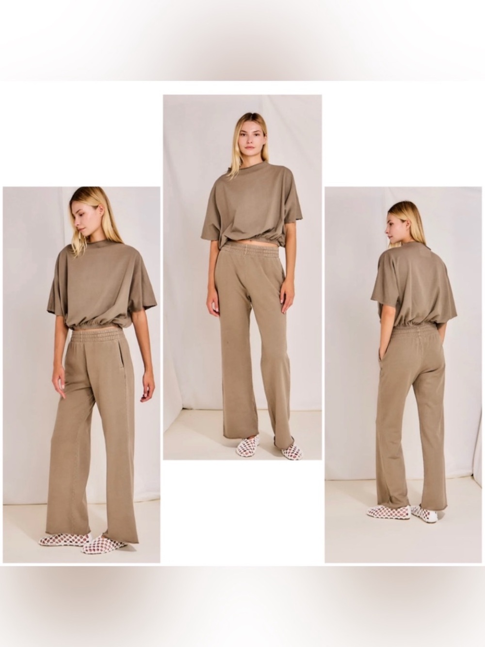 Mantra
ZEYI
Fleece Wide Leg Pant with Pockets-white